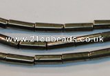 CPY126 15.5 inches 4*13mm tube pyrite gemstone beads wholesale