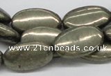 CPY15 16 inches 15*25mm oval pyrite gemstone beads wholesale