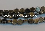 CPY150 15.5 inches 6mm coin pyrite gemstone beads wholesale