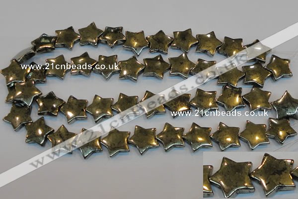 CPY158 15.5 inches 20mm star pyrite gemstone beads wholesale