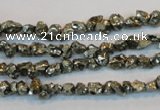 CPY168 15.5 inches 4*5mm nuggets pyrite gemstone beads wholesale