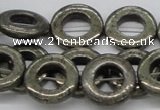 CPY19 16 inches 20mm donut pyrite gemstone beads wholesale