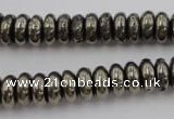 CPY211 15.5 inches 4*10mm rondelle pyrite gemstone beads wholesale