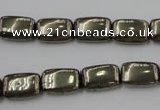 CPY240 15.5 inches 8*12mm rectangle pyrite gemstone beads wholesale