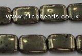 CPY243 15.5 inches 13*18mm rectangle pyrite gemstone beads wholesale