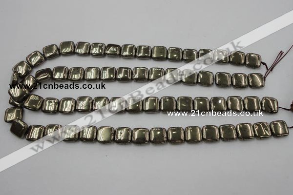 CPY251 15.5 inches 12*12mm square pyrite gemstone beads wholesale