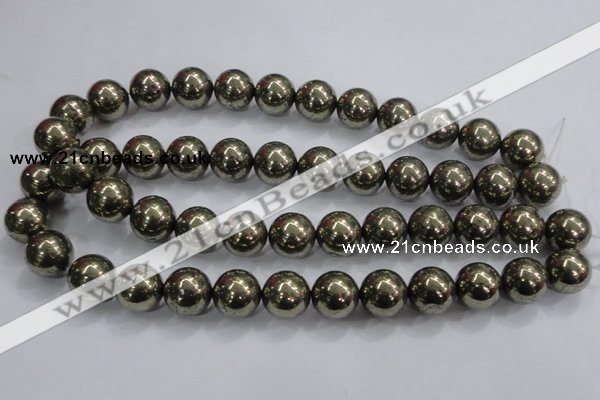 CPY27 16 inches 18mm round pyrite gemstone beads wholesale