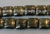 CPY317 15.5 inches 12*12mm square pyrite gemstone beads wholesale