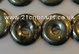 CPY340 15.5 inches 20mm donut pyrite gemstone beads wholesale