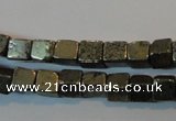 CPY350 15.5 inches 4*4mm cube pyrite gemstone beads wholesale