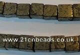 CPY353 15.5 inches 10*10mm cube pyrite gemstone beads wholesale