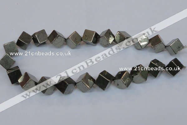 CPY359 15.5 inches 12*12mm cube pyrite gemstone beads