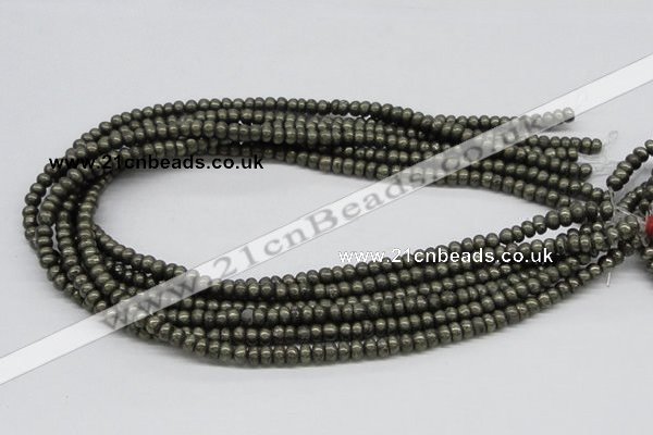 CPY37 16 inches 4*8mm rondelle pyrite gemstone beads wholesale