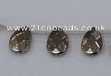 CPY377 Top drilled 10*14mm briolette pyrite gemstone beads