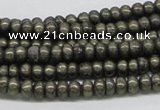 CPY38 16 inches 5*10mm rondelle pyrite gemstone beads wholesale