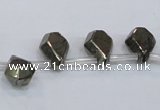 CPY388 Top drilled 9*11mm - 10*14mm faceted flat teardrop pyrite beads