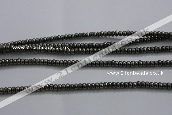 CPY420 15.5 inches 2*3mm rondelle pyrite gemstone beads