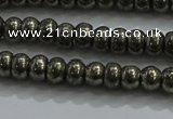 CPY421 15.5 inches 2.5*4mm rondelle pyrite gemstone beads