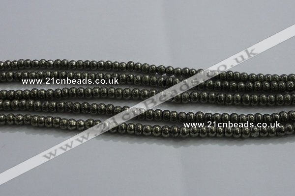 CPY421 15.5 inches 2.5*4mm rondelle pyrite gemstone beads