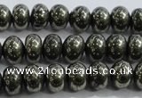 CPY422 15.5 inches 4*6mm rondelle pyrite gemstone beads