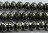 CPY422 15.5 inches 4*6mm rondelle pyrite gemstone beads