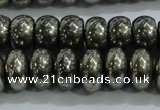 CPY423 15.5 inches 5*8mm rondelle pyrite gemstone beads