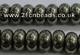 CPY424 15.5 inches 6*10mm rondelle pyrite gemstone beads