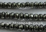 CPY426 15.5 inches 2*3mm faceted rondelle pyrite gemstone beads