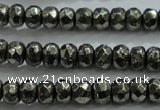 CPY427 15.5 inches 2.5*4mm faceted rondelle pyrite gemstone beads