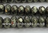CPY429 15.5 inches 5*8mm faceted rondelle pyrite gemstone beads