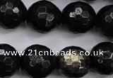 CPY504 15.5 inches 12mm faceted round natural chalcopyrite beads