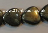 CPY54 16 inches 16*16mm heart pyrite gemstone beads wholesale