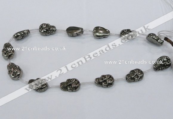 CPY562 15.5 inches 13*18mm skull pyrite gemstone beads