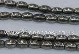 CPY596 15.5 inches 4*6mm rice pyrite gemstone beads wholesale