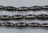 CPY600 15.5 inches 5*16mm rice pyrite gemstone beads wholesale