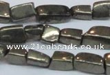 CPY624 15.5 inches 6*8mm - 8*14mm nuggets pyrite gemstone beads