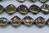 CPY648 15.5 inches 10*10mm diamond pyrite gemstone beads wholesale