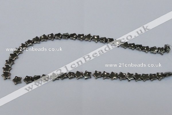 CPY657 15.5 inches 10*10mm star pyrite gemstone beads