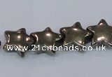 CPY659 15.5 inches 14*14mm star pyrite gemstone beads