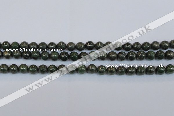 CPY763 15.5 inches 10mm round pyrite gemstone beads wholesale