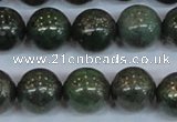 CPY765 15.5 inches 14mm round pyrite gemstone beads wholesale