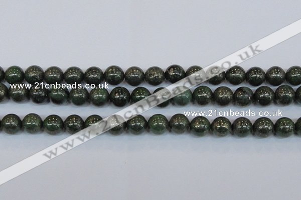 CPY765 15.5 inches 14mm round pyrite gemstone beads wholesale