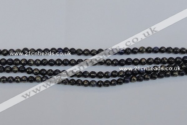 CPY771 15.5 inches 6mm round pyrite gemstone beads wholesale