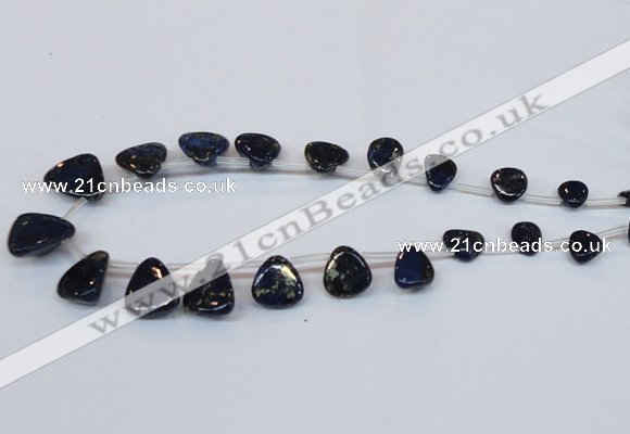 CPY799 Top drilled 6*8mm - 16*18mm freeform pyrite gemstone beads