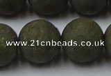 CPY821 15.5 inches 20mm round matte pyrite beads wholesale