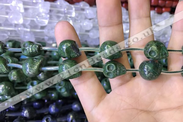 CPY826 15.5 inches 12*14*14mm skull pyrite gemstone beads