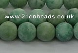 CQJ233 15.5 inches 10mm round matte Qinghai jade beads