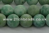 CQJ234 15.5 inches 12mm round matte Qinghai jade beads