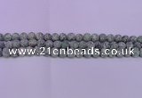 CQJ251 15.5 inches 6mm round matte Qinghai jade beads