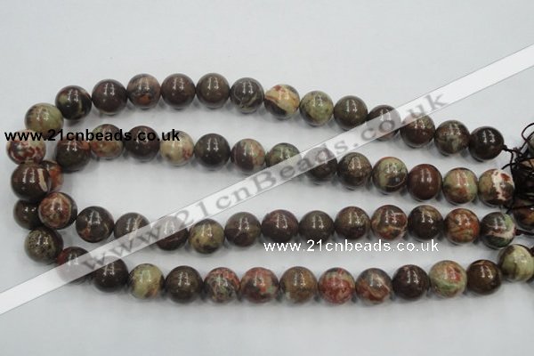 CRA04 15.5 inches 14mm round natural rainforest agate gemstone beads